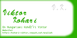 viktor kohari business card